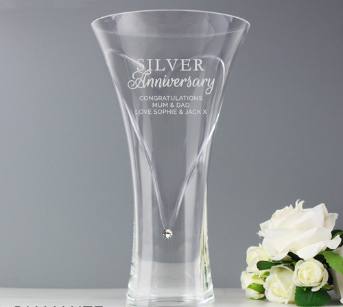 Personalised silver 25th - silver,