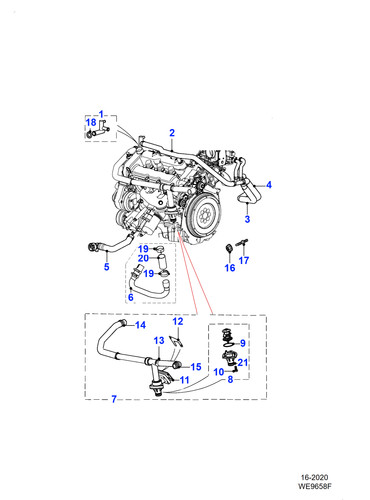Jaguar genuine bottom - genuine, hose