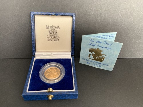 1988 proof half - proof, gold