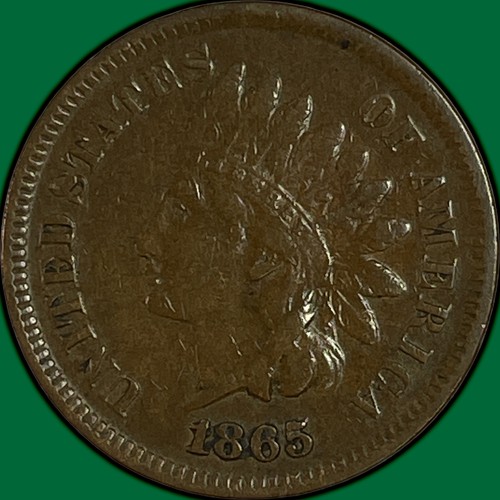 1865 plain indian head - 1865,