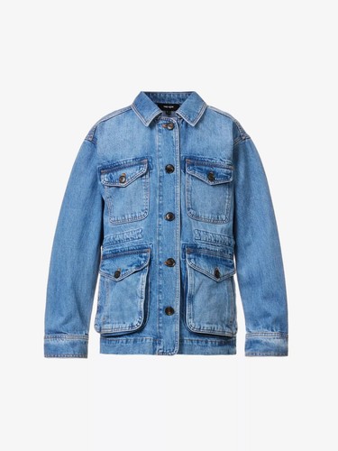 Denim cargo jacket size - cargo,