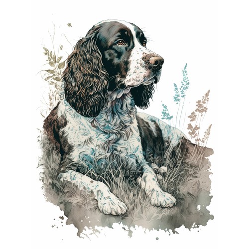 English springer spaniel dog - springer,