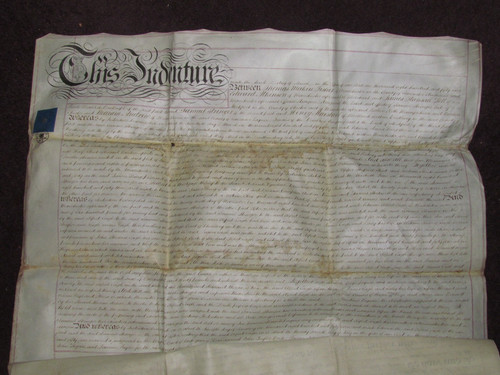 1859 vellum indenture - 1859, of