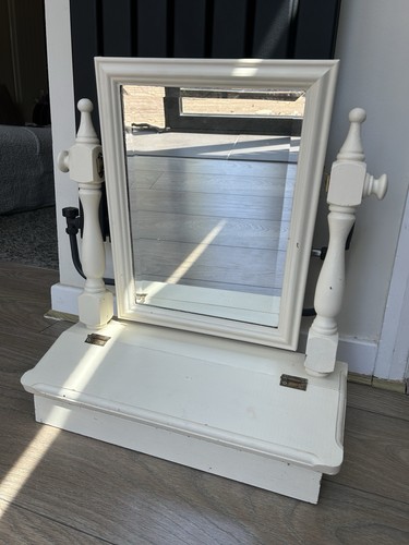 Vintage white painted rotating