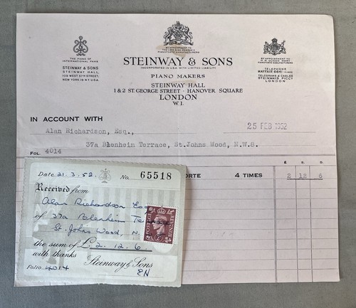 Steinway sons 1952 - 1952,