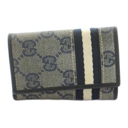 Gucci navy key case - b, gg