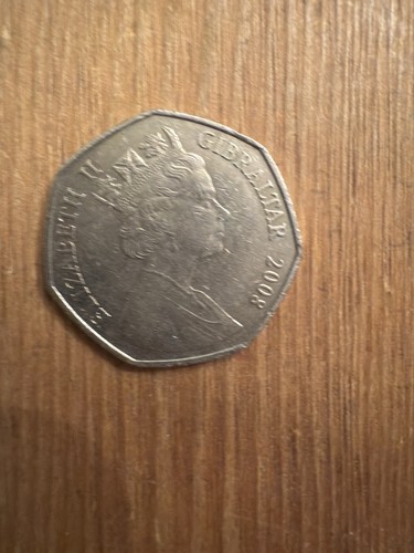 2008 gibraltar 50p coin - 2008,