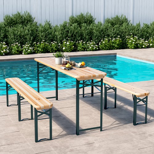 Folding beer table chairs - table,
