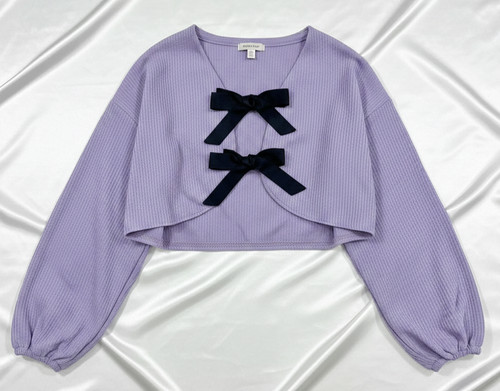 Pastel lilac waffle knit - lilac,