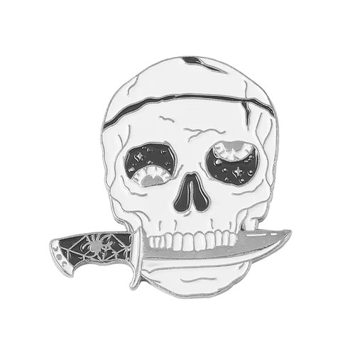 Skull enamel pin badges