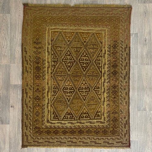 Brown afghan mushwani rug - afghan,