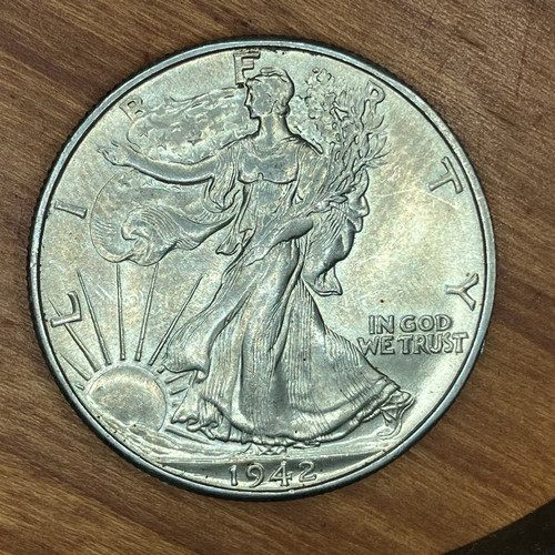 1942 walking liberty half - 1942-d,