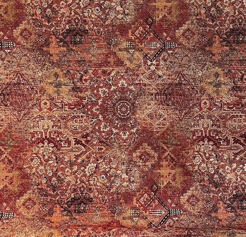 Red fabric rug woven morocco - rug,