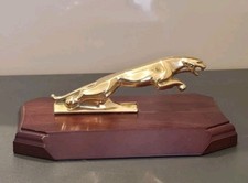 Brass jaguar leaping car - brass,