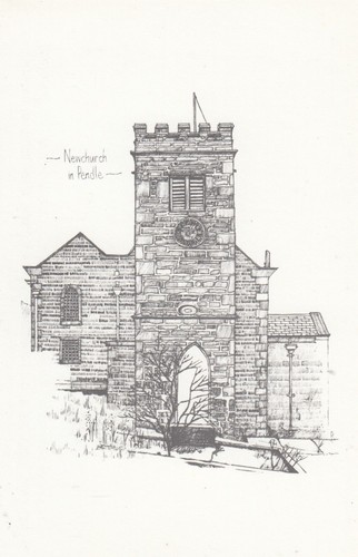 Postcard newchurch pendle - postcard, in