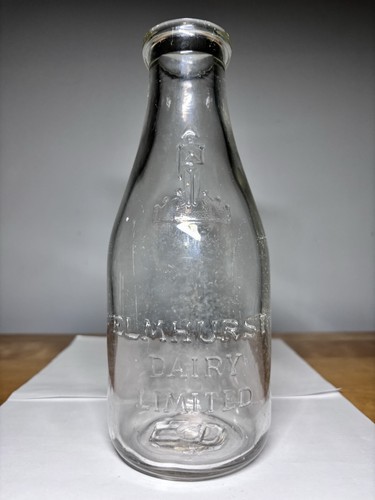 Vintage quart milk bottle - quart,