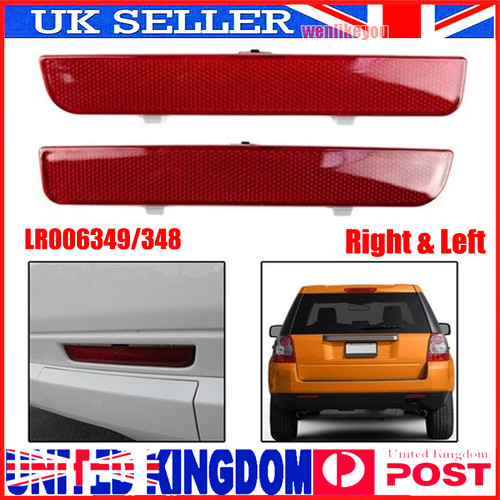 Pair rear bumper red - pair,