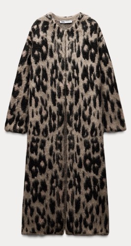 Zara animal jacquard knit - zara, long