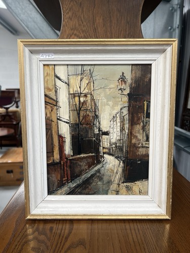 Vintage framed oil canvas - vintage,