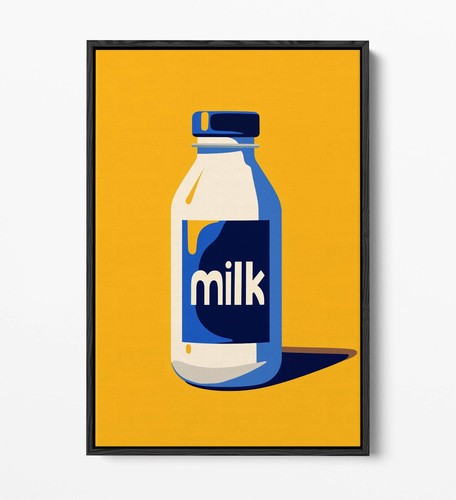 Retro milk bottle art float - bottle, -float
