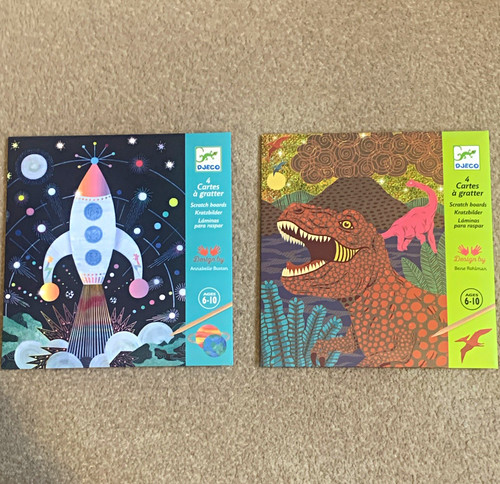 Djeco scratch cards set bundle - scratch,