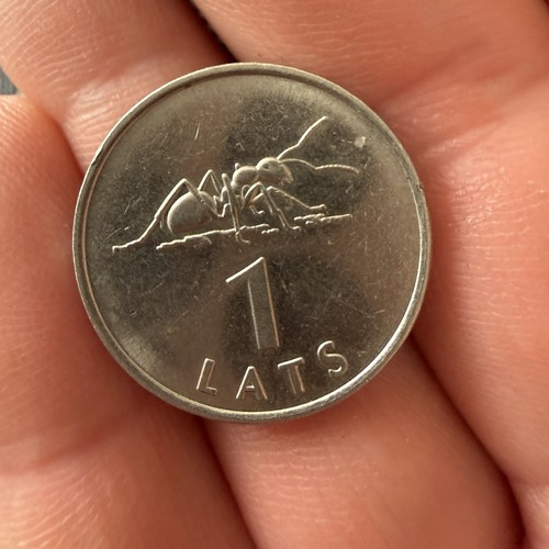 Latvian lats antique coin - 1,