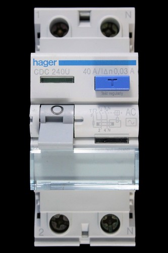 Hager amp 30ma - 40, pole