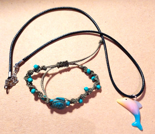 Resin dolphin pendant - dolphin, a