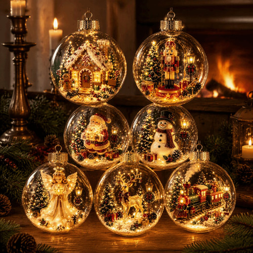 With light christmas ball - with,