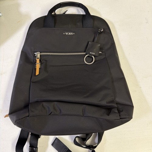 Tumi black nylon backpack - black,