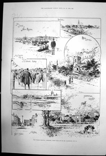 Original old antique - old, print