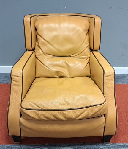 Natuzzi tan leather armchair - armchair,