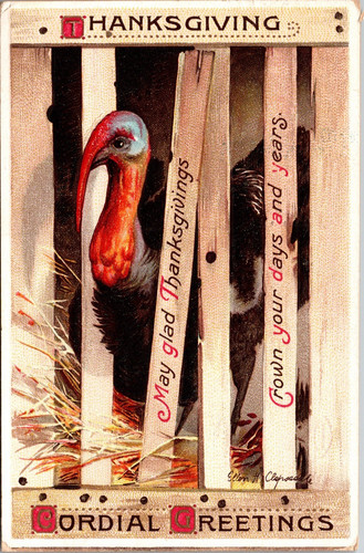 Postcard thanksgiving cordial - postcard,