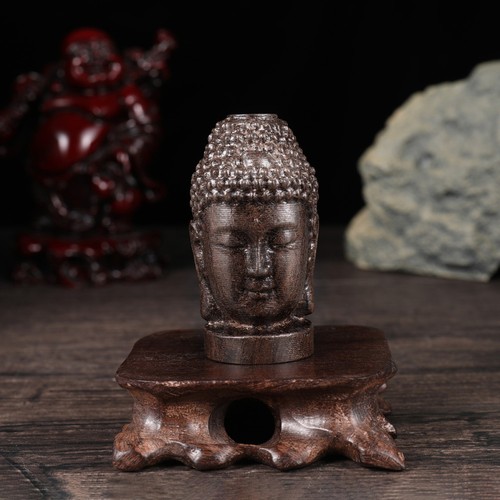 Wooden buddha figurine statue - wooden,