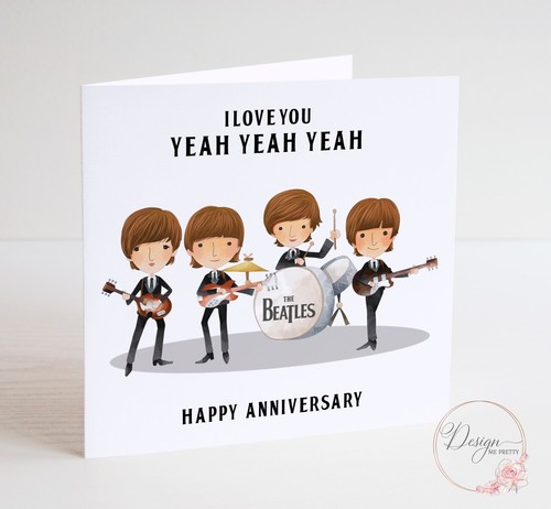 The beatles anniversary card - beatles,