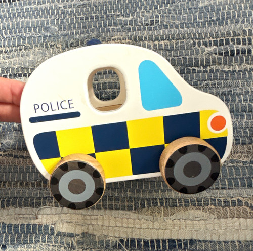 Carousel wooden police car - wooden,