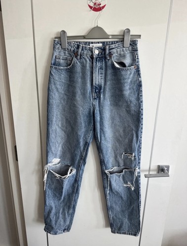 Zara mom ripped jeans size - mom,