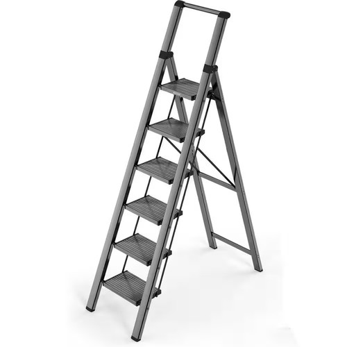 Step foldable ladder with - 6,