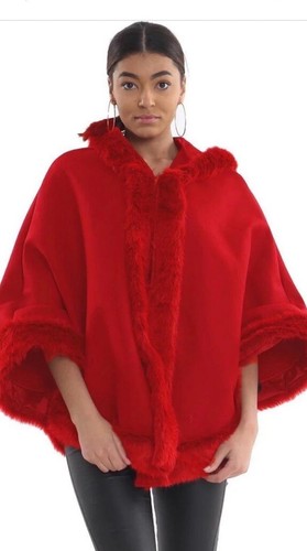 Ladies red cape one size - red,