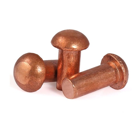 Copper rivets dome round - copper,