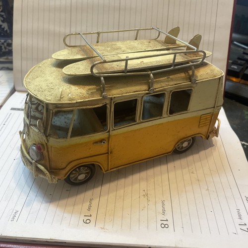 Vintage tinplate van split - vw,