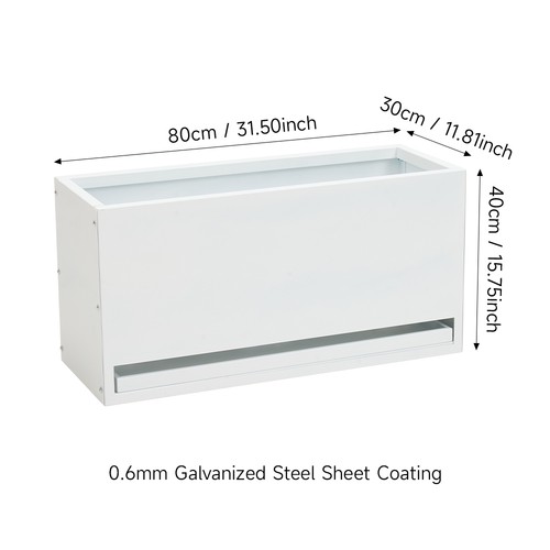 Galvanised metal trough - metal,