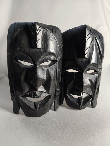 Vintage hand masks carved - hand,