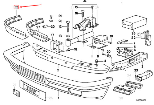 New bmw e32 front bumper - new,
