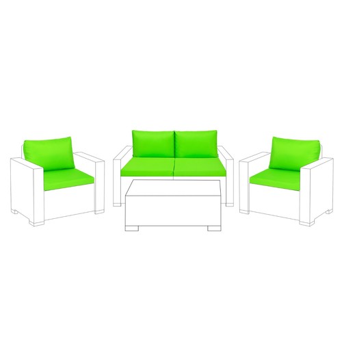 Lime 8pc replacement - replacement, cushions