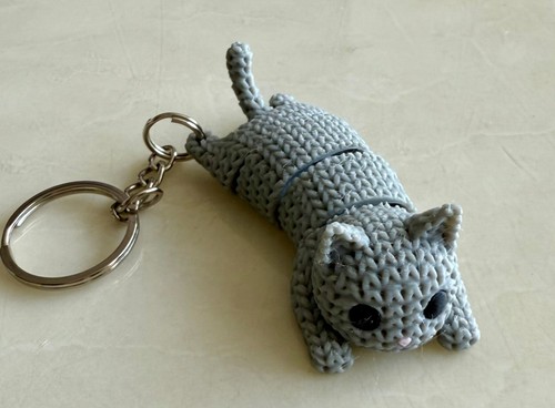 Cat articulated keyring cute - cat,