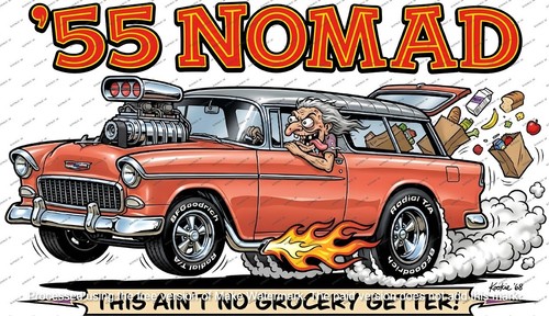 1955 chevy nomad gasser new - 1955,