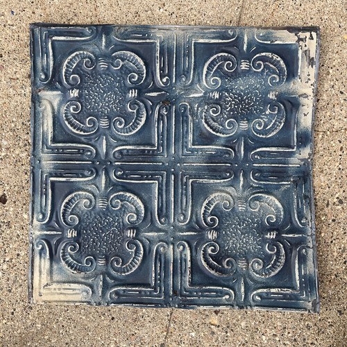 Antique metal tin ceiling - antique,