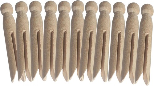 Round wooden clothespins - round,
