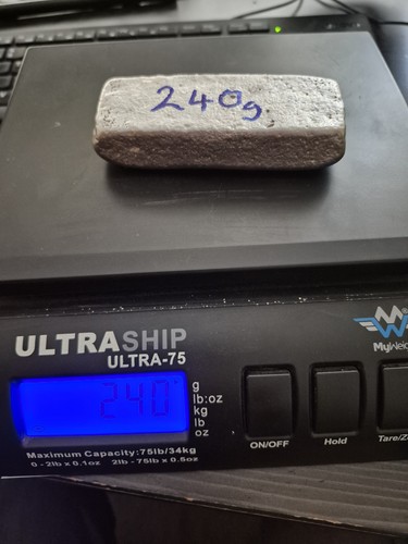 Aluminium ingot 240grams made - aluminium,